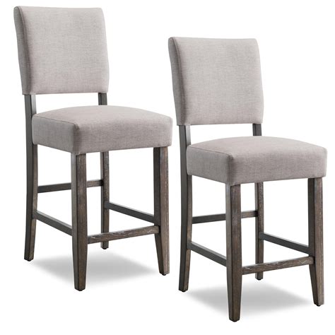 Amazon.com: Leick Wood Upholstered Back Counter Height Barstool ...