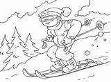Skiing coloring Page  Coloring Pages 4 U sketch template