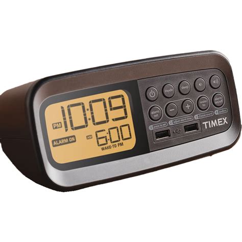 Timex T1305BX FM Clock Radio with Dual USB Charging - Lodging Kit Company