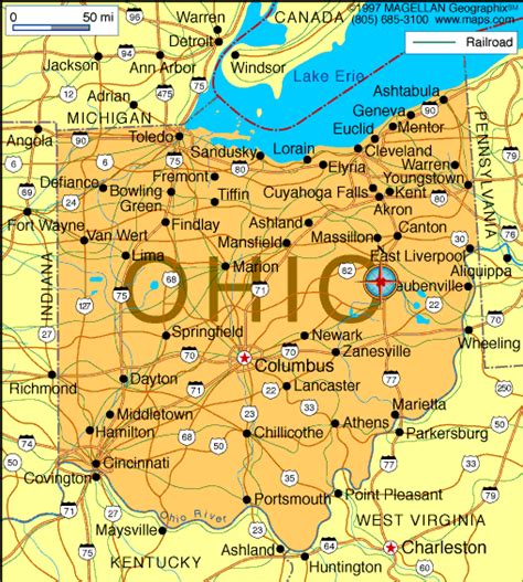 Ohio Map | Infoplease