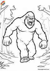 10  Bigfoot Coloring Page sketch template