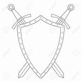 Shield Sword Coloring Pages Printable Captain America Viking Medieval  sketch template
