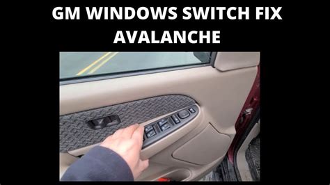 How To Change Power Window Switch Gmc