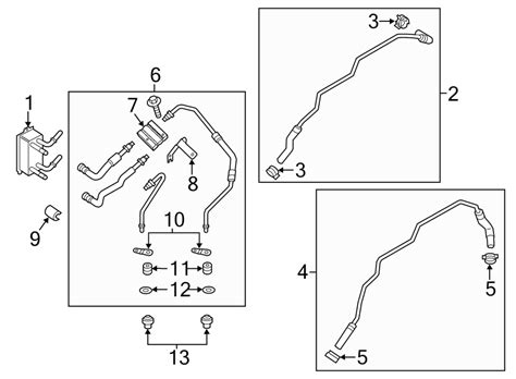 2016 Ford Police Interceptor Sedan Automatic Transmission Oil Cooler Hose Assembly. Outlet tube ...