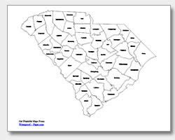 Printable South Carolina Maps | State Outline, County, Cities