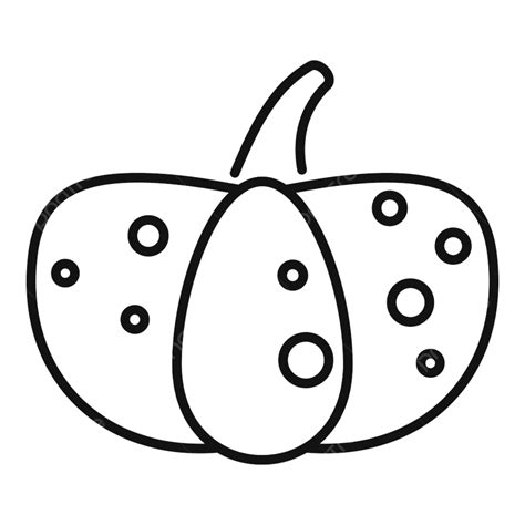 Halloween Pumpkin Outline Clipart Vector, Traditional Pumpkin Icon Outline Vector, Vector ...
