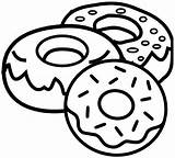 Yummy Donut Coloring Page sketch template