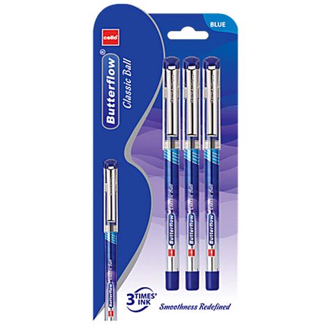 Buy BIC Cello Butterflow Classic Ball Pen - For Smooth Writing, Blue ...