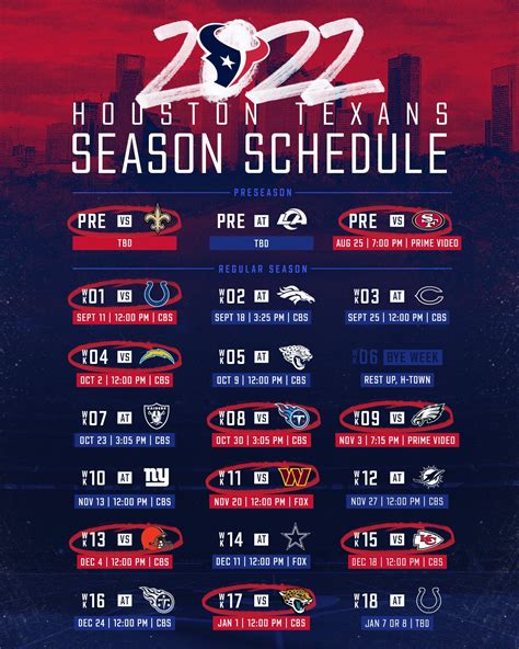 Houston Texan Schedule 2024 - Avie Margit