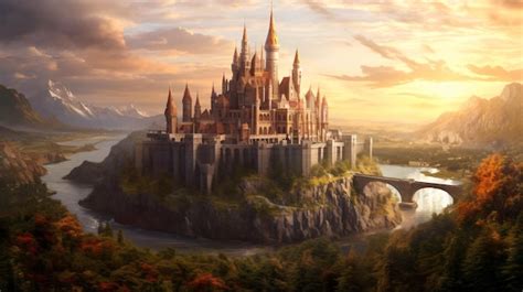 Premium AI Image | Castle fantasy background