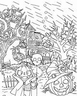Halloween Coloring Pages For Adults Page sketch template
