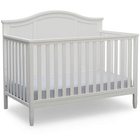 Delta Children Madrid 5-in-1 Convertible Baby Crib, Greenguard Gold Certified, Bianca White ...