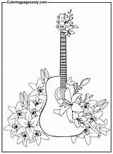 30  Guitar Coloring Pages Free Printable PDF & Online sketch template