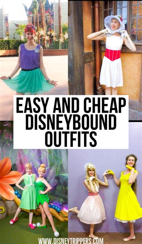 12 Easy And Cheap Disneybound Outfits For Women | what to wear to Disney | Cute Disneybo ...