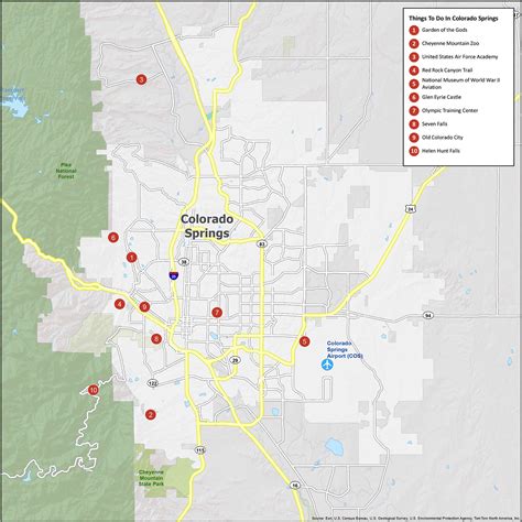 Colorado Springs Map [Colorado] - GIS Geography