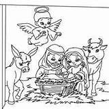 Christmas Crib Colouring Pages Sketch Coloring Page sketch template