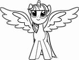 Princess Twilight Sparkle Alicorn Coloring Page Sketch sketch template