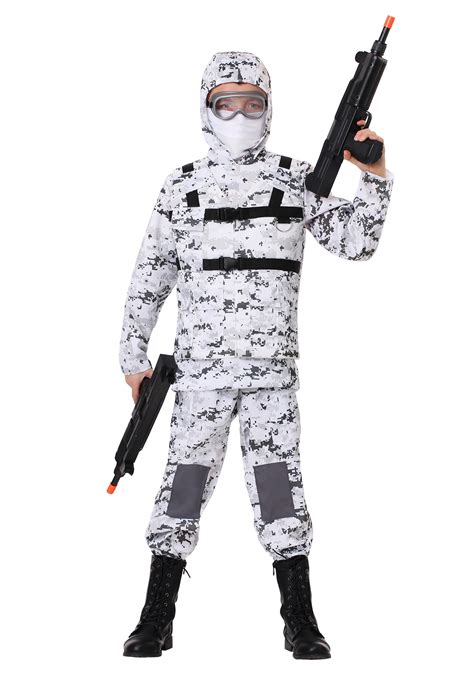 Winter Camo Soldier Costume for Boys