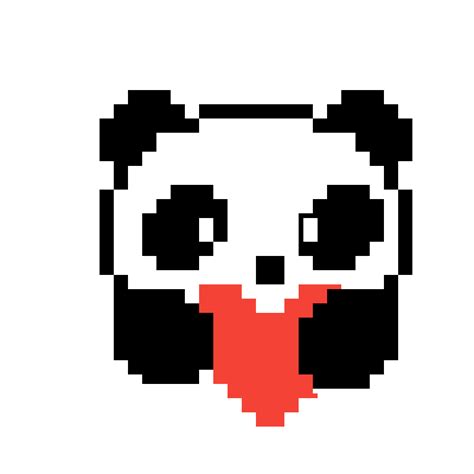 Pixilart - pixel panda by Ferko