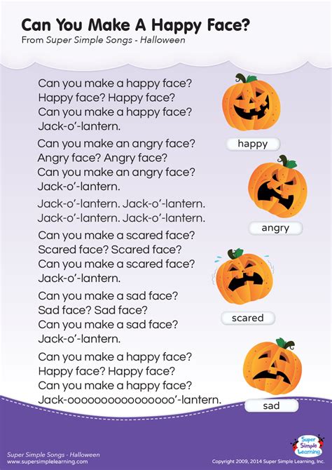 Can You Make A Happy Face? Lyrics Poster - Super Simple