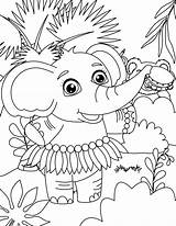 Little Elephants Coloring Pages For Kids Elephant  sketch template