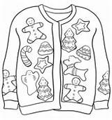 Ragstock Christmas Sweater Coloring Book  Free Pages sketch template