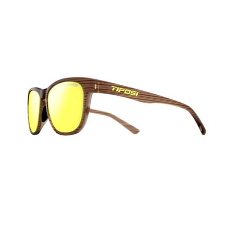 Tifosi Swank Single Lens Glasses in Woodgrain with Smoke Yellow Lens - Rider Protection from ...