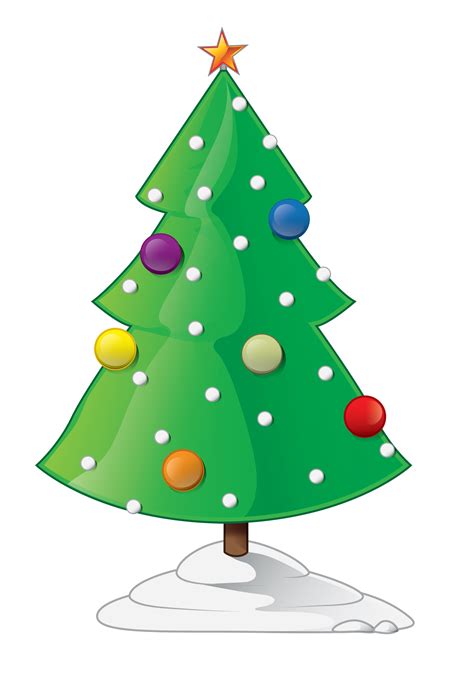 Christmas Tree Cartoon Background - Coloring Pages