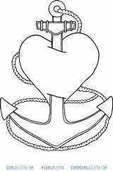 Navy Anchor Coloring Page sketch template