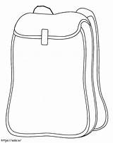 Simple Backpack coloring Page sketch template