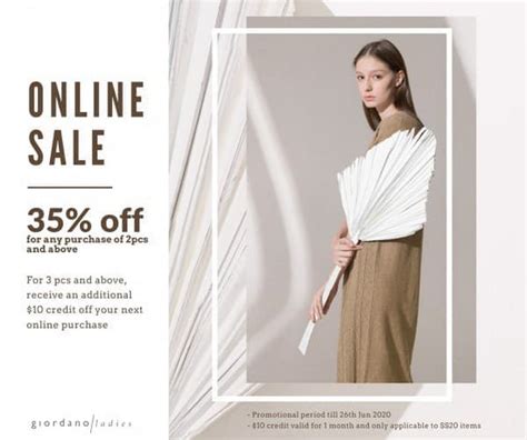 Now till 26 Jun 2020: Giordano Ladies Online Sale - SG.EverydayOnSales.com