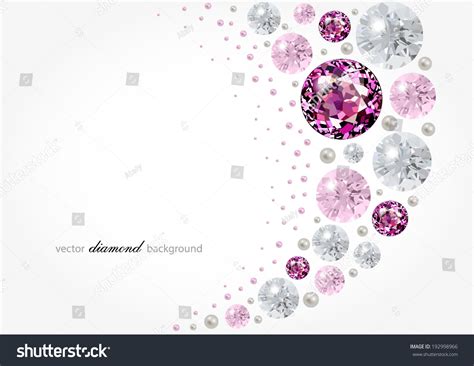 Abstract Background With Diamonds And Pearls Stock Vector Illustration 192998966 : Shutterstock