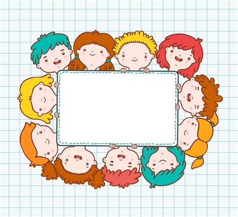 Doodle kids blank frame 429398 Vector Art at Vecteezy