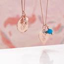 Rose Gold Necklace With Monogram And Birthstones By Claudette Worters ...