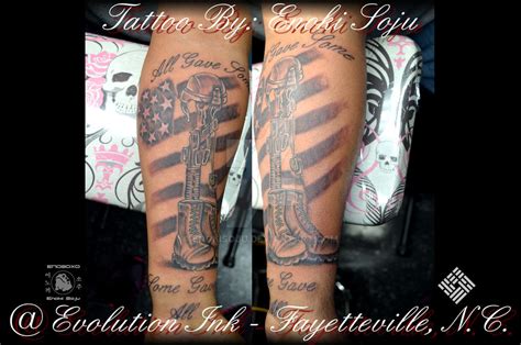 Military Boots Rifle Hat Flag Tattoo by enokisoju on DeviantArt