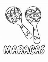 Maraca Coloring Page sketch template