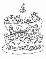 Free Printable Birthday Cake Coloring Pages For Kids sketch template