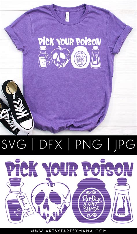 Villains "Pick Your Poison" Shirt with Cut File | Cricut projects vinyl ...