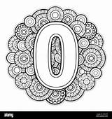 Number Zero Coloring Page sketch template