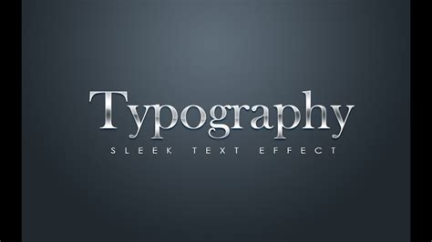 Photoshop Tutorial : Typography Effect - YouTube