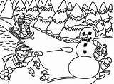 Winter Landscape Coloring Pages At GetColoringscom  Free Printable sketch template