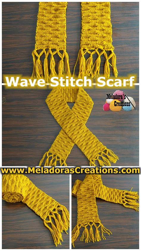 Crochet Scarf Pattern – Wave Stitch Scarf – Free Crochet Pattern ...