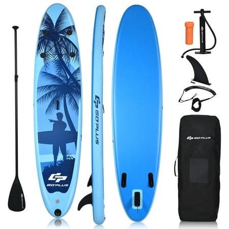 Goplus 10' Inflatable Stand Up Paddle Board W/Carry Bag Adjustable Paddle Adult Youth | Walmart ...