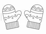 Coloring Page Of A Mitten sketch template