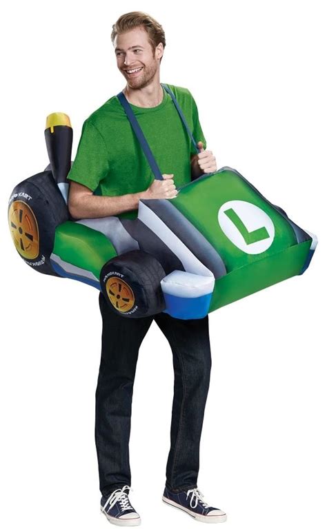 Mario Kart Inflatable Luigi Adult Costume - FancyDressHire.com.au