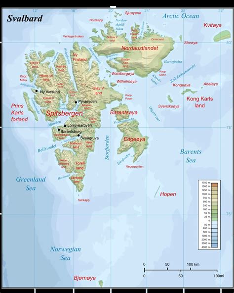 Svalbard Topographic Map - Mapsof.Net