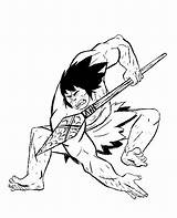 Spear Coloring Page sketch template