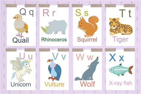 Animal Alphabet Flash Cards ABC Animal Activity Cards - Etsy