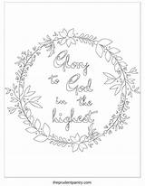 The Prudent Pantry Glory To God In The Highest Printable  Coloring sketch template