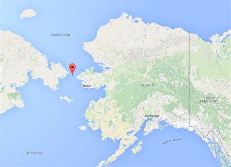 Where is Little Diomede Island on map Alaska